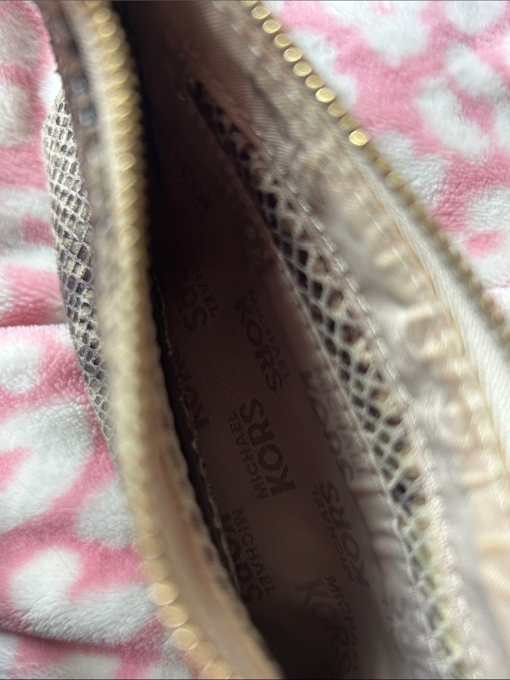 Michael Kors Olive Snake-Print Wristlet with Gold MK Logo - Picture 5 of 5